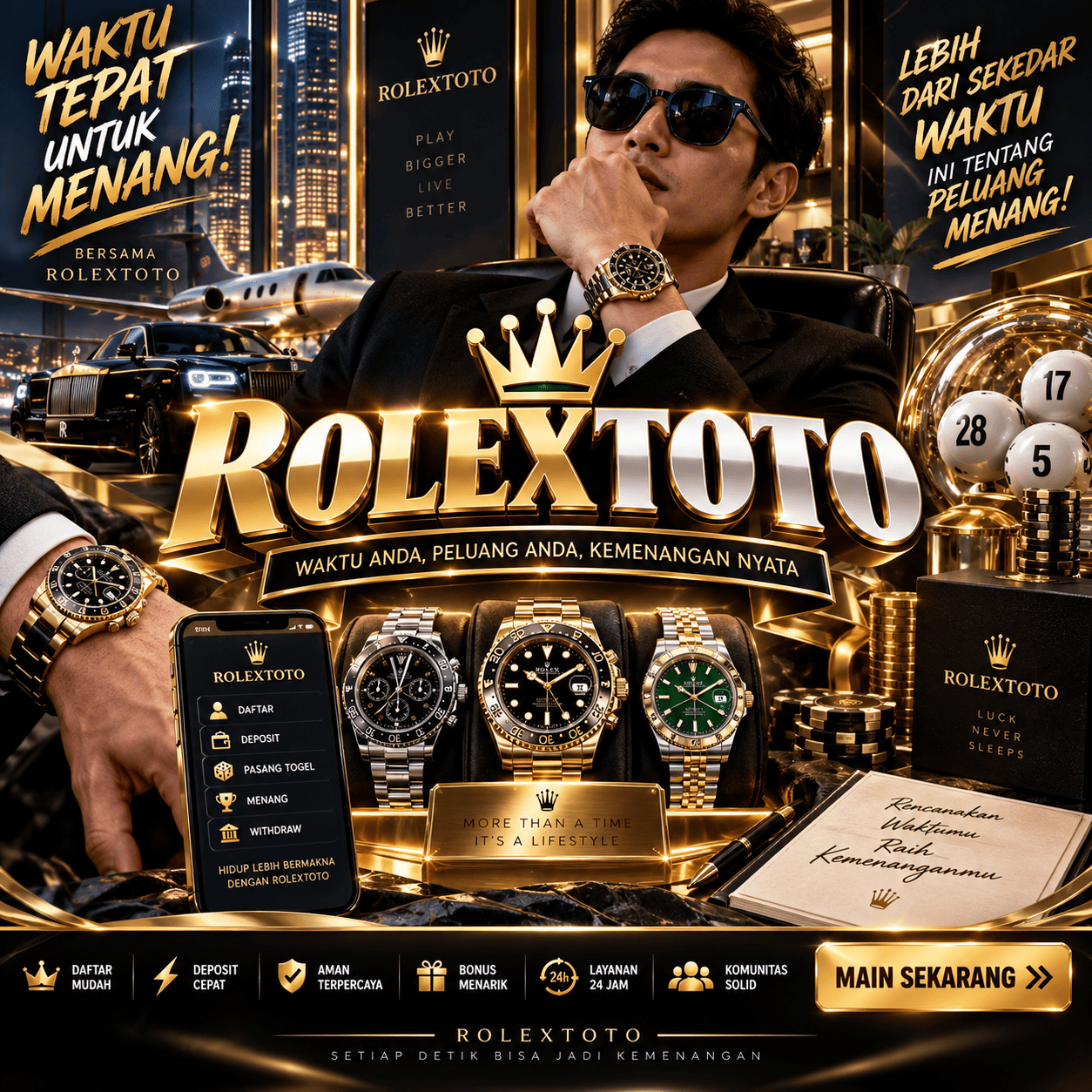 Banner ROLEXTOTO Cyber Blue